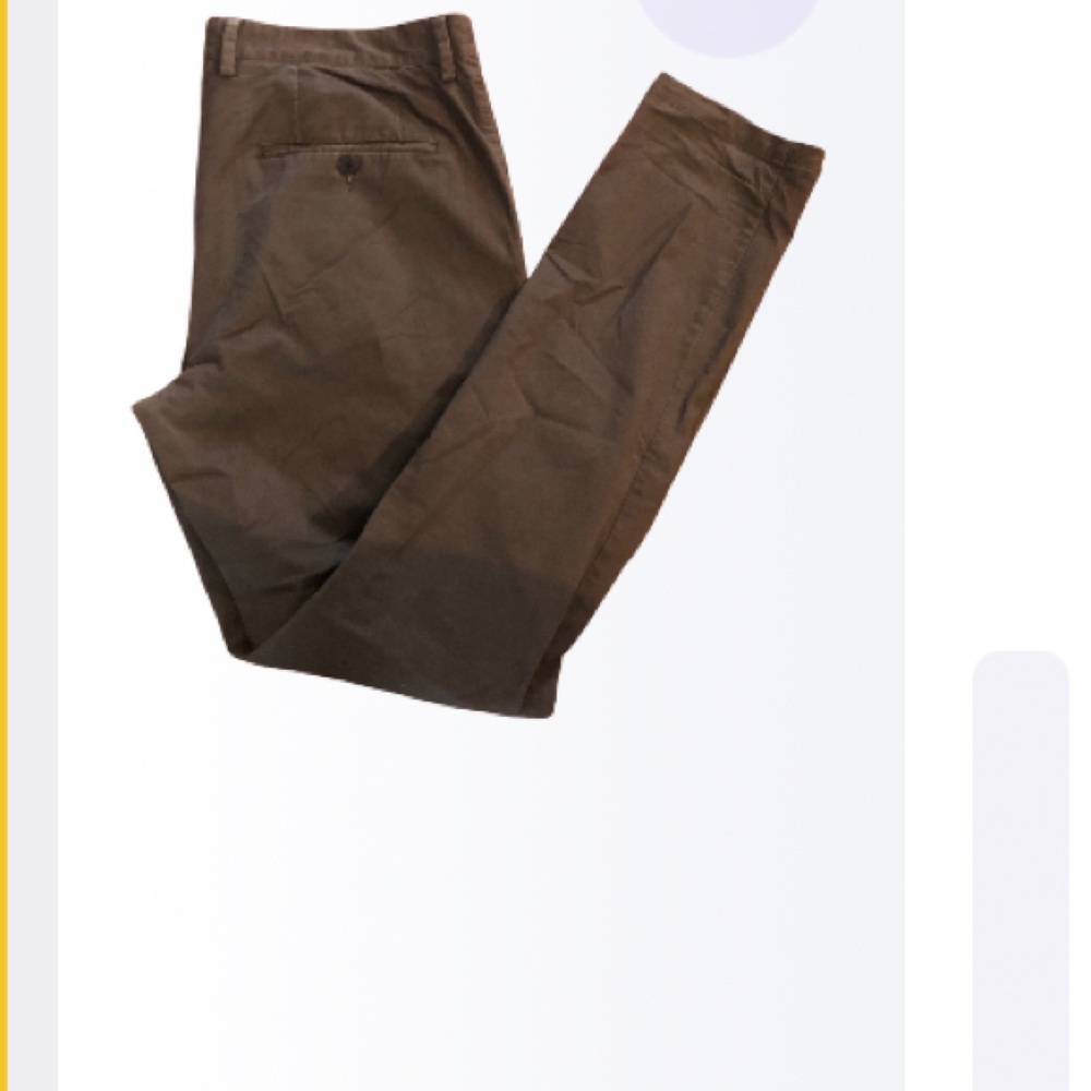 Frank & Oak Mackay skinny tall cotton dress pants size 34×34 Taupe
